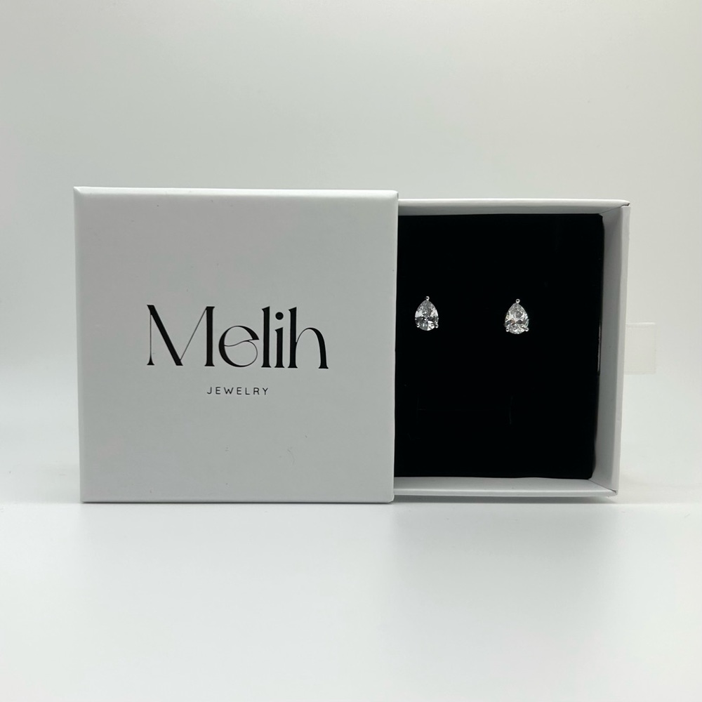 Nickel Free 925 Sterling Silver and Zirconia Stud Earrings. Hypoallergenic.